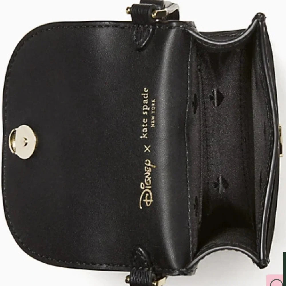 Kate Spade Minnie Mouse Disney N/S Phone Crossbody Bag Purse Black White - Picture 11 of 11